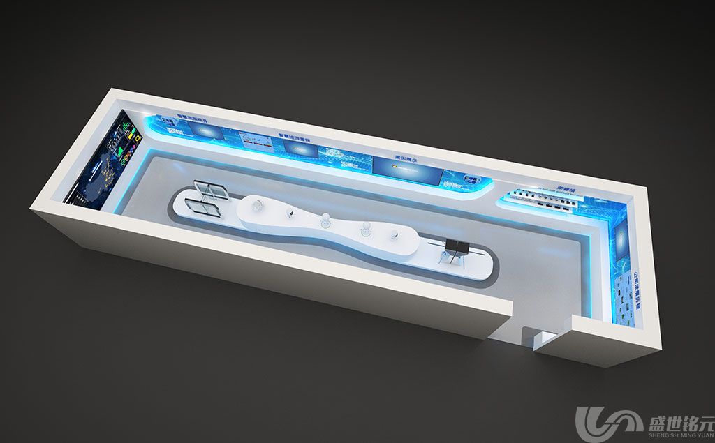 鼎游科技企業展廳設計結構布局效果圖